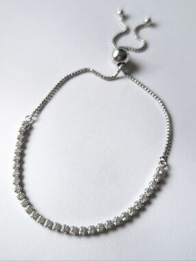 Pandora Sparkling Slider Tennis Bracelet Sterling silver rhodium Cubic Zirconia